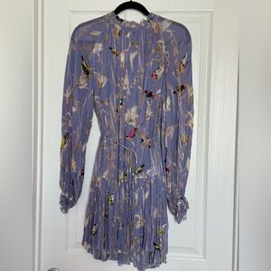 Banana Republic Long Sleeve Floral Dress - Lavender
